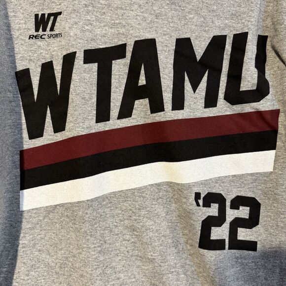 WTAMU '22 Rec Sports L T-Shirt Gameday Crewneck West Texas A&M Buffaloes Grey DS - Picture 2 of 9